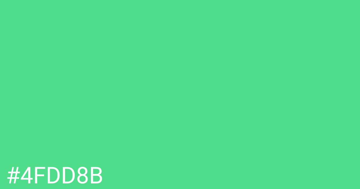 Hex color #4fdd8b graphic