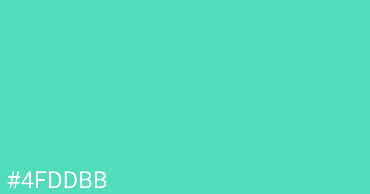 Hex color #4fddbb graphic