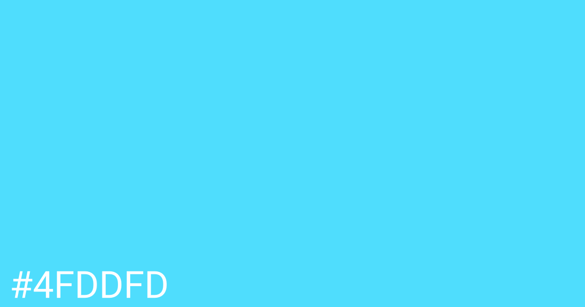 Hex color #4fddfd graphic