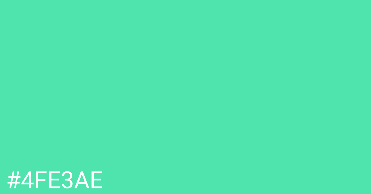 Hex color #4fe3ae graphic