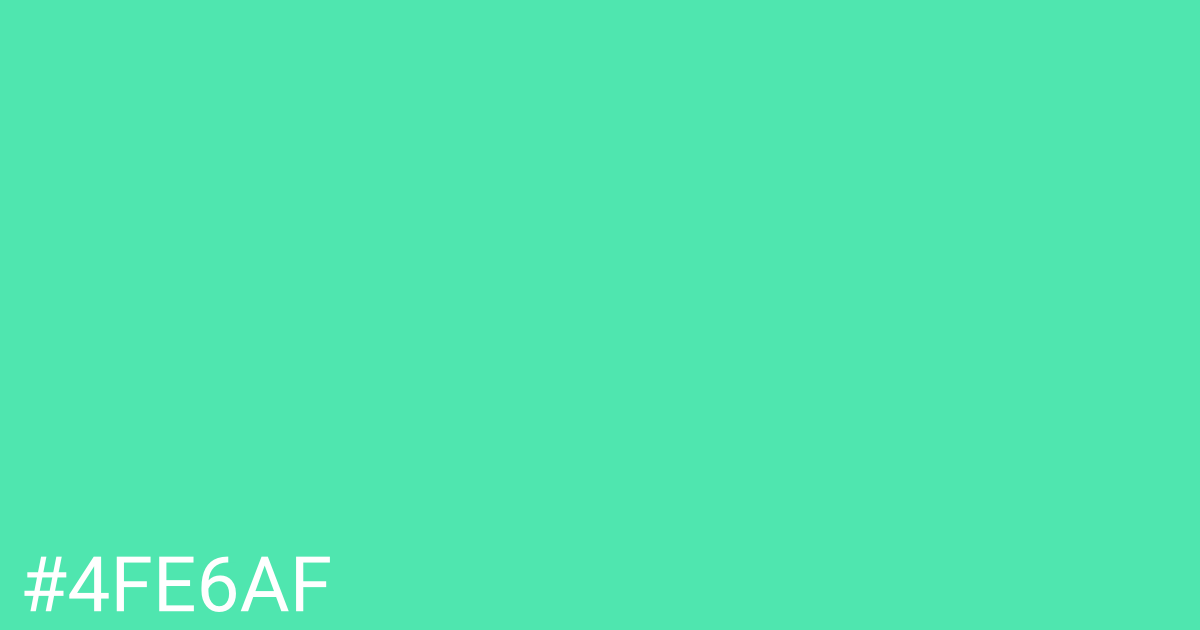 Hex color #4fe6af graphic