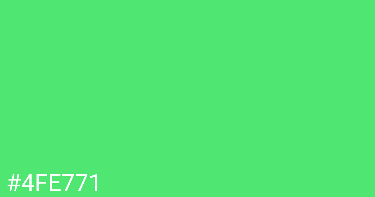 Hex color #4fe771 graphic