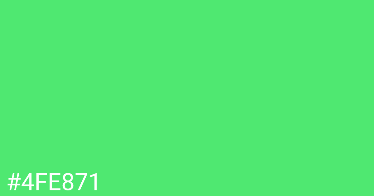 Hex color #4fe871 graphic
