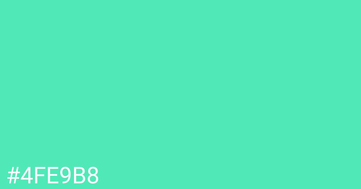 Hex color #4fe9b8 graphic