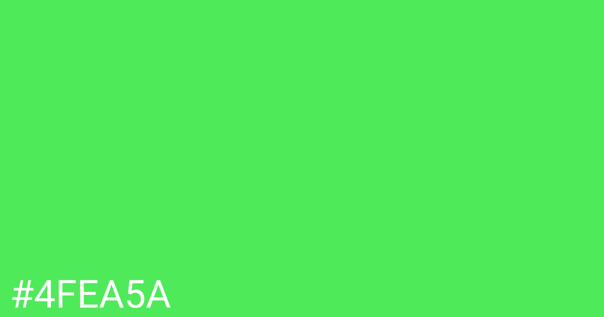 Hex color #4fea5a graphic
