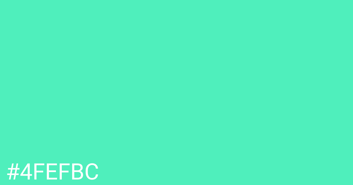 Hex color #4fefbc graphic