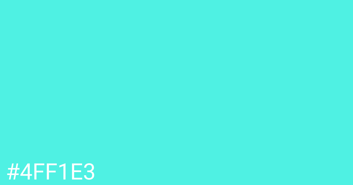Hex color #4ff1e3 graphic