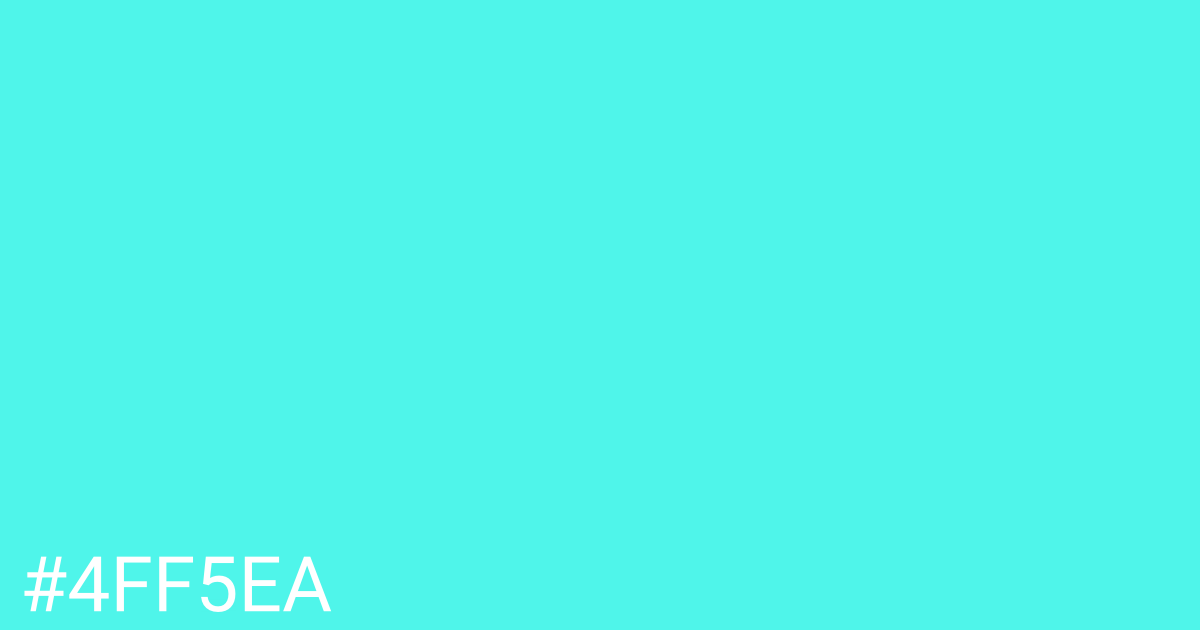 Hex color #4ff5ea graphic