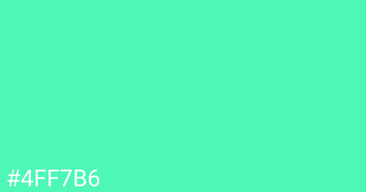 Hex color #4ff7b6 graphic