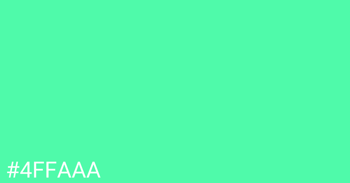 Hex color #4ffaaa graphic