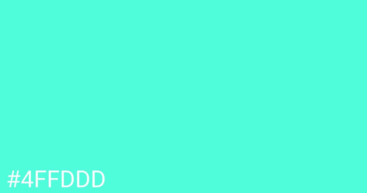 Hex color #4ffddd graphic