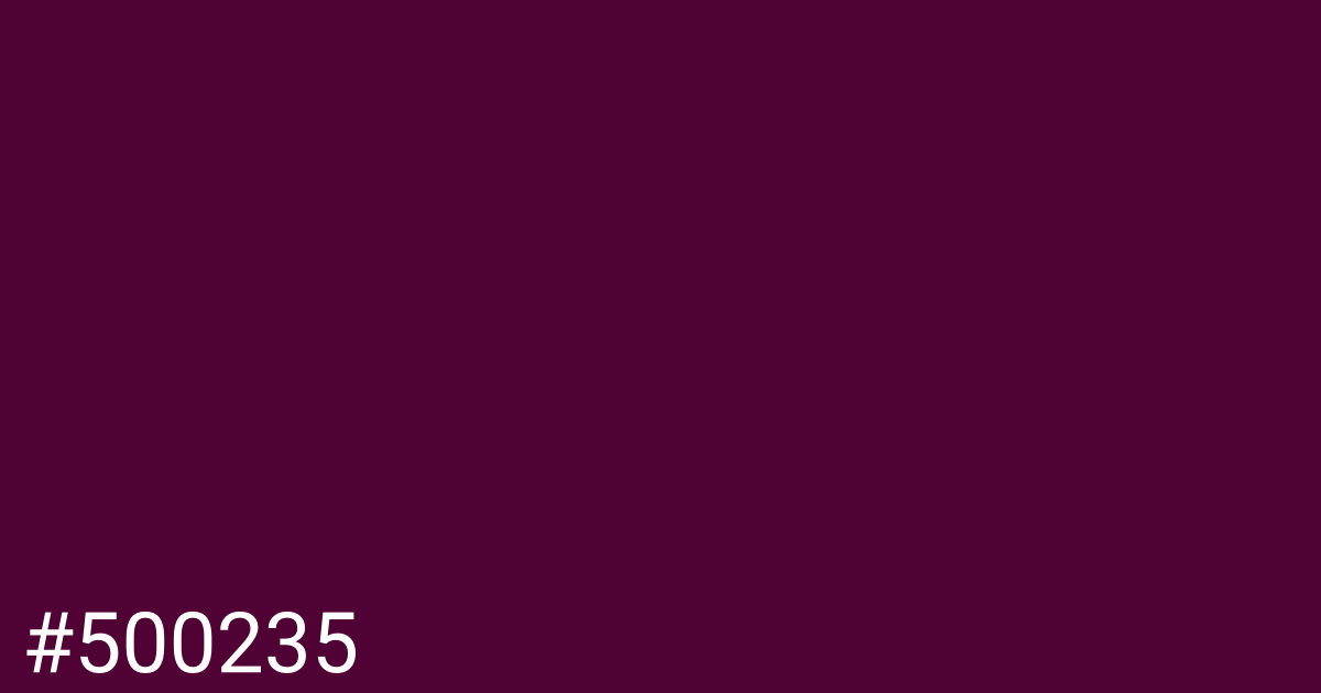 Hex color #500235 graphic