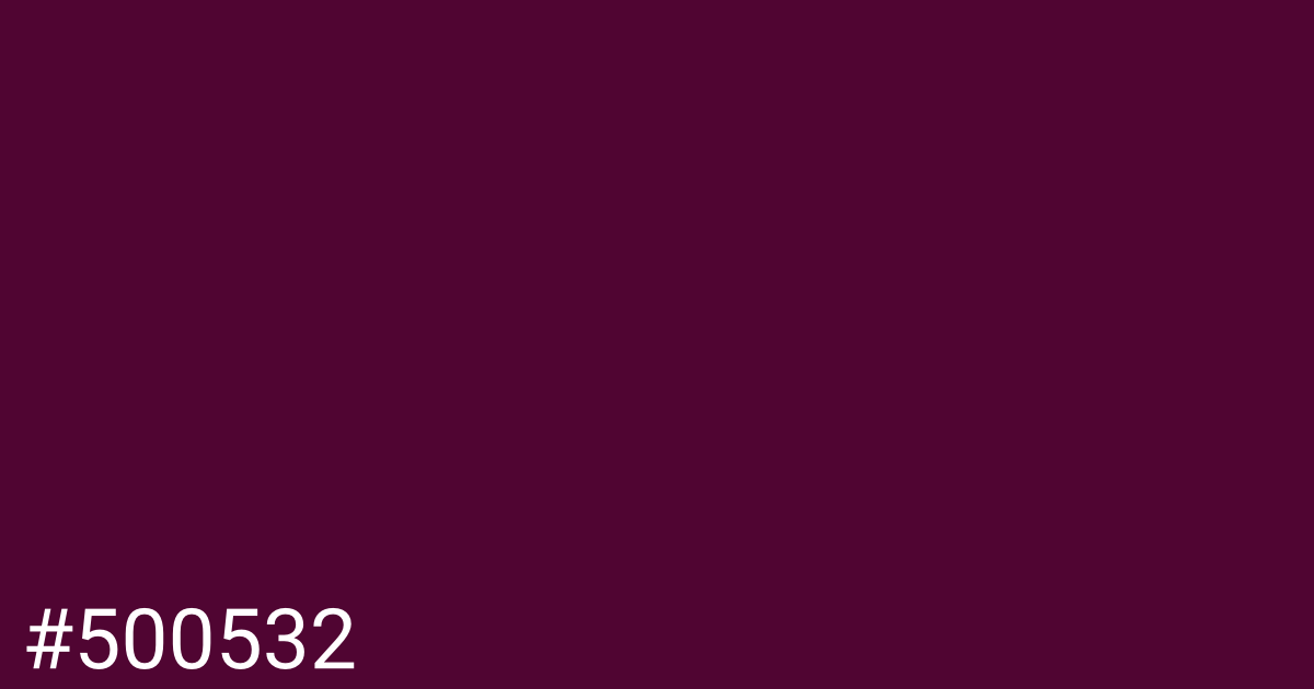 Hex color #500532 graphic