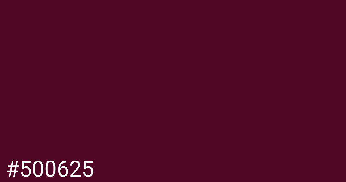 Hex color #500625 graphic