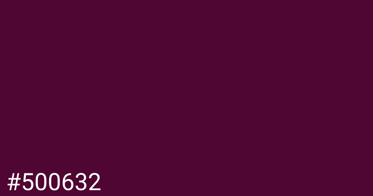 Hex color #500632 graphic