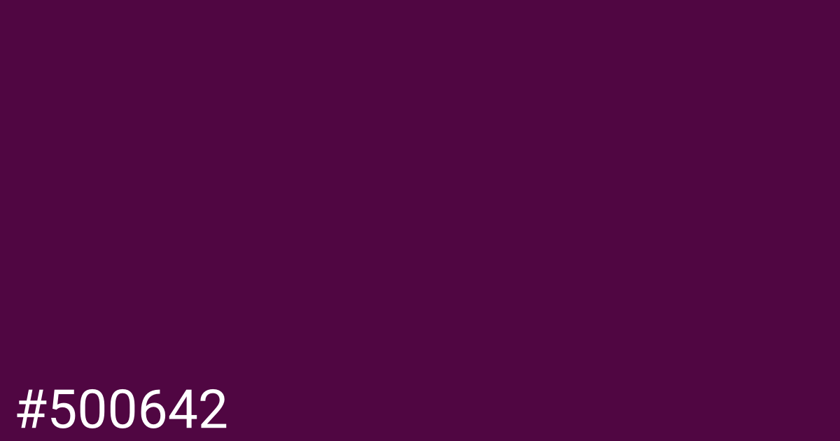 Hex color #500642 graphic