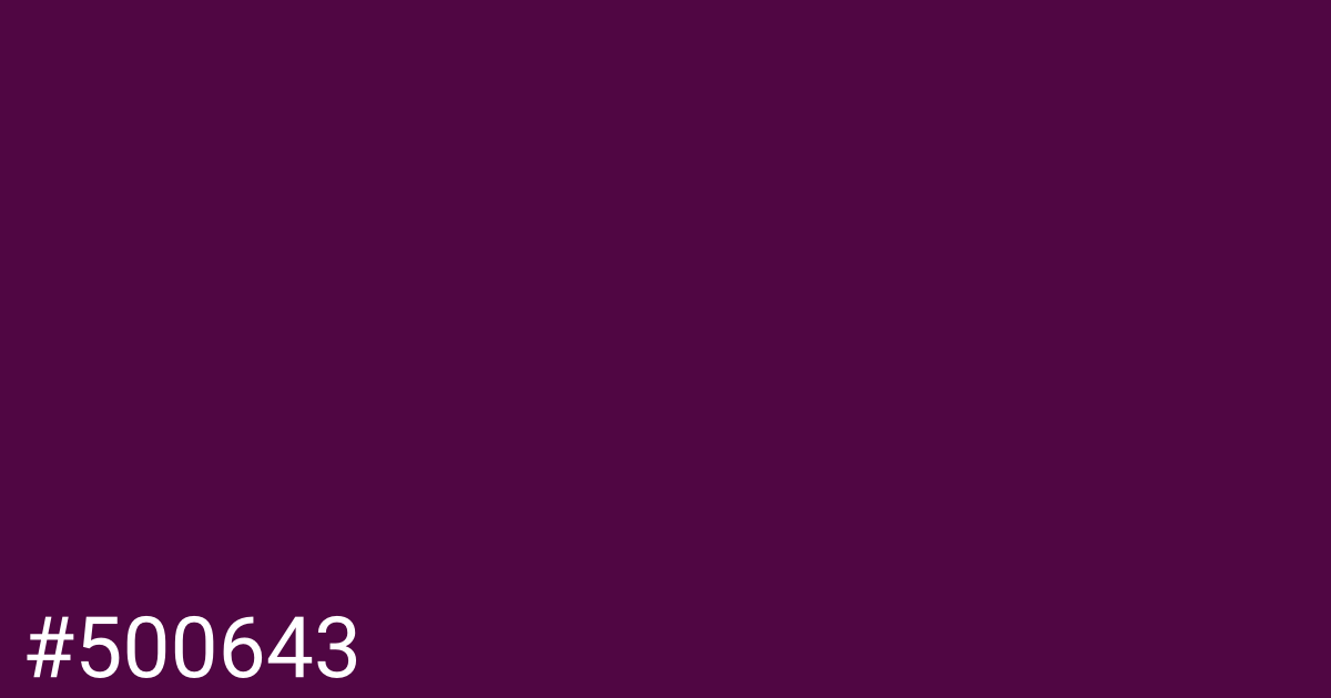 Hex color #500643 graphic