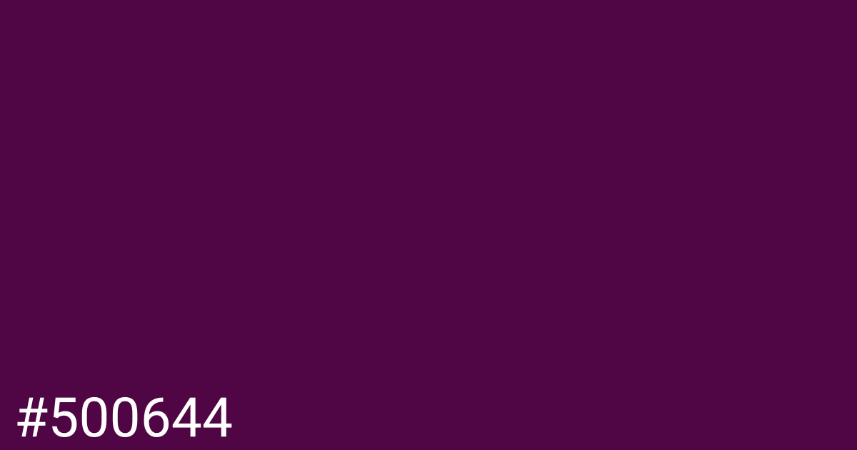 Hex color #500644 graphic