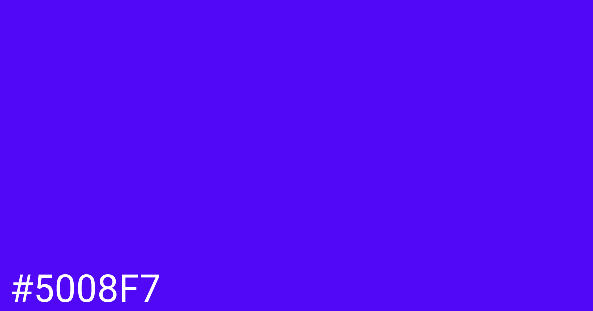 Hex color #5008f7 graphic