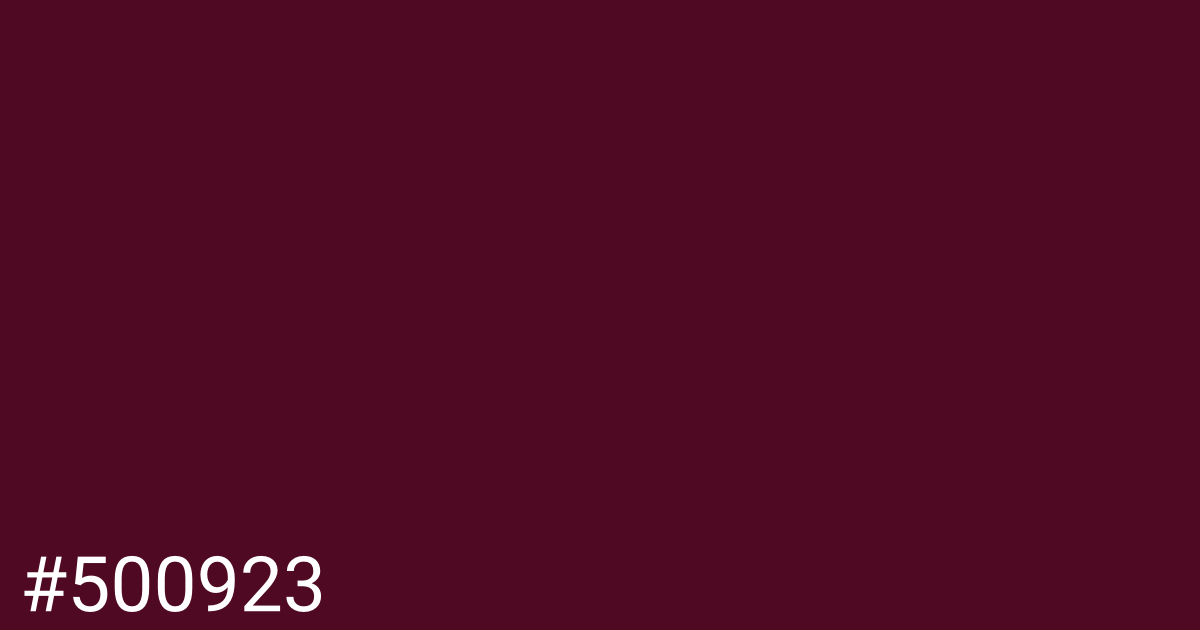 Hex color #500923 graphic