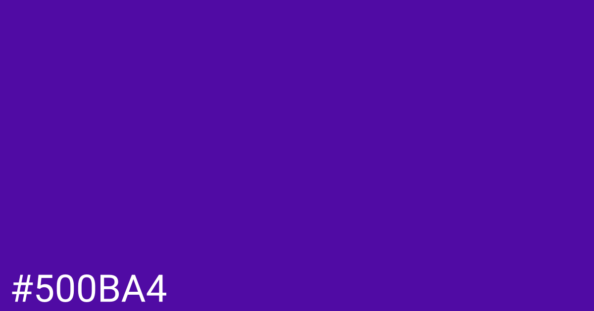 Hex color #500ba4 graphic