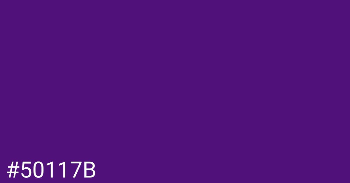 Hex color #50117b graphic