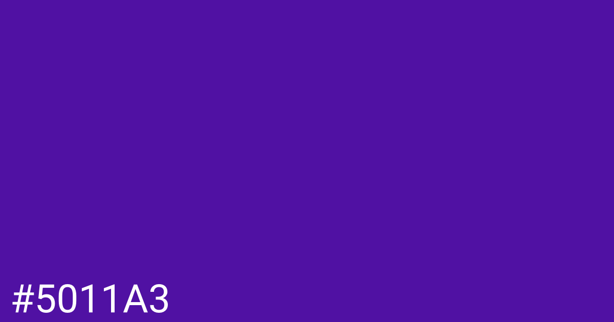 Hex color #5011a3 graphic