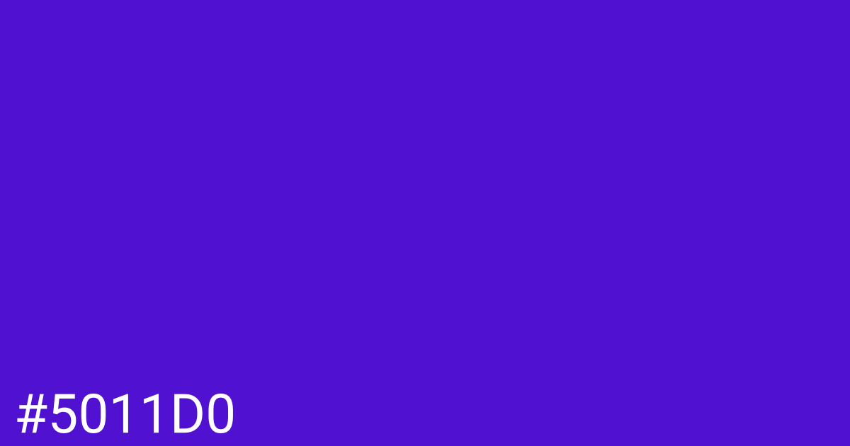 Hex color #5011d0 graphic