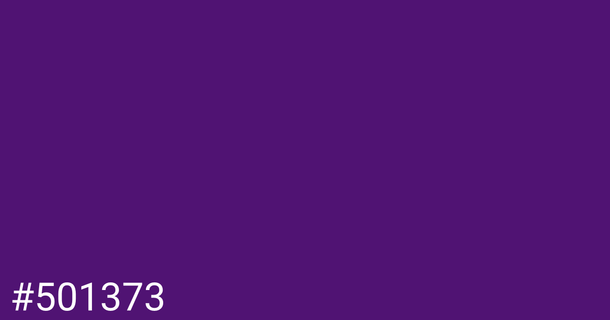 Hex color #501373 graphic