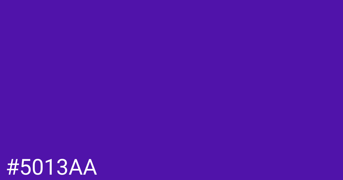 Hex color #5013aa graphic