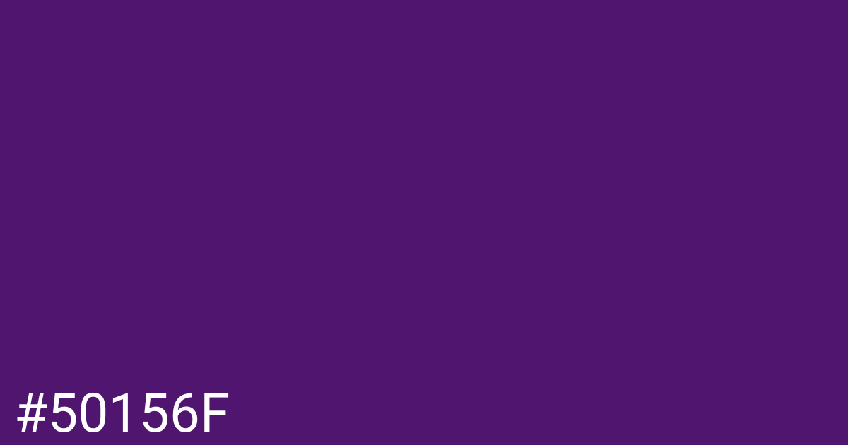 Hex color #50156f graphic