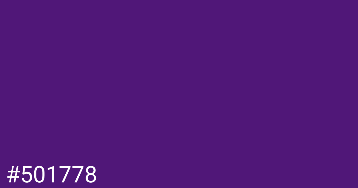 Hex color #501778 graphic