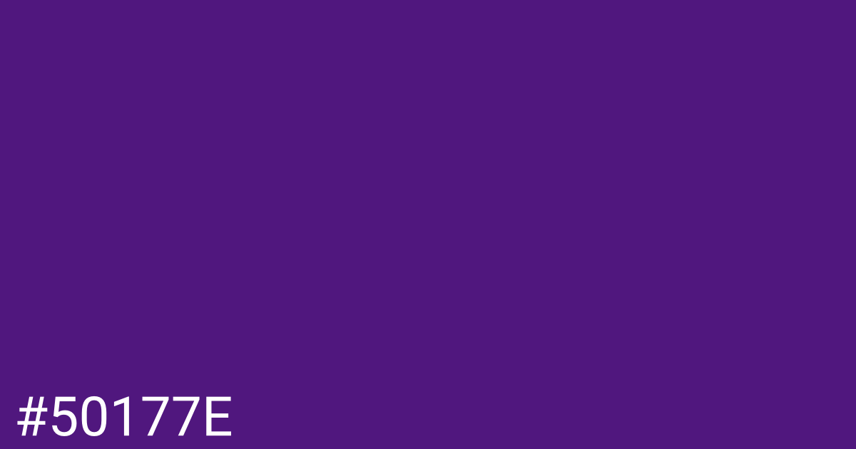 Hex color #50177e graphic