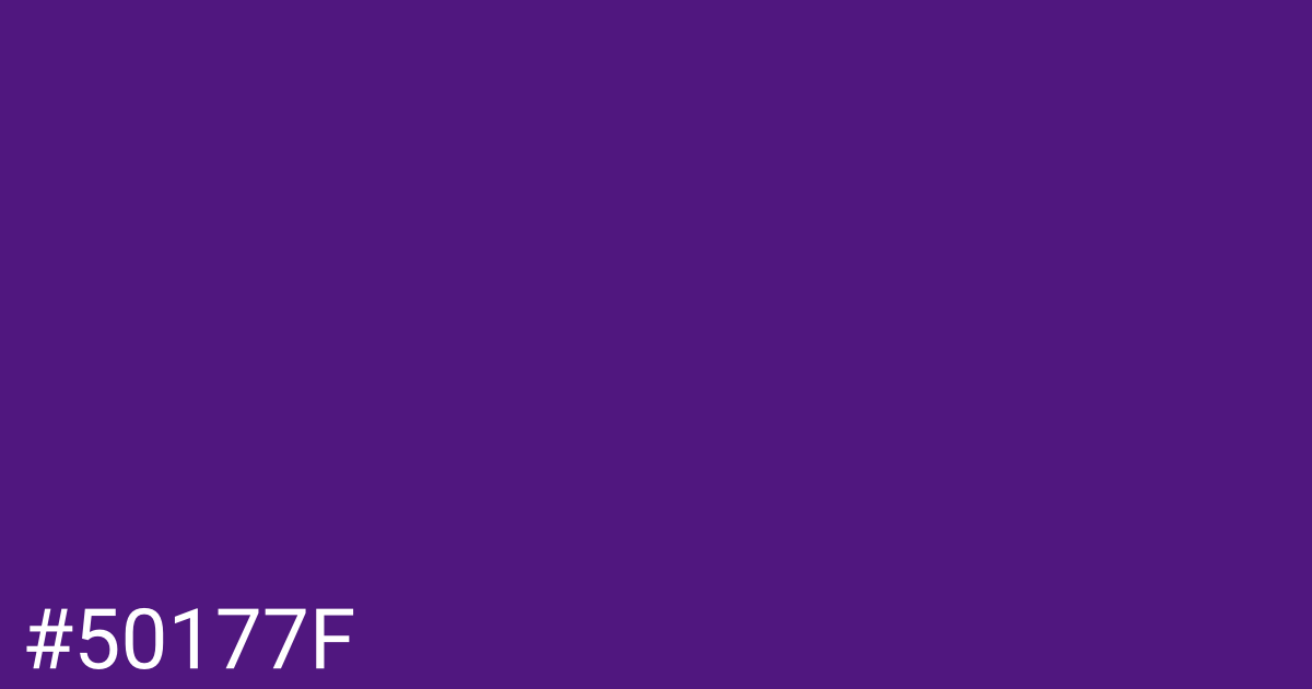 Hex color #50177f graphic