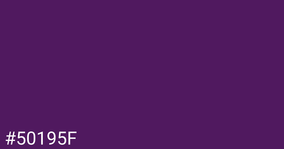 Hex color #50195f graphic