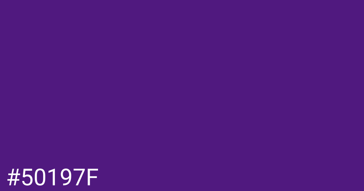 Hex color #50197f graphic