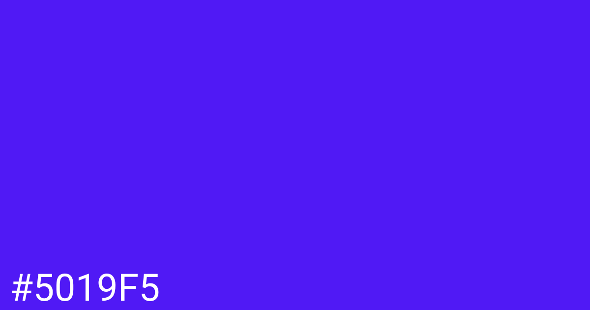 Hex color #5019f5 graphic