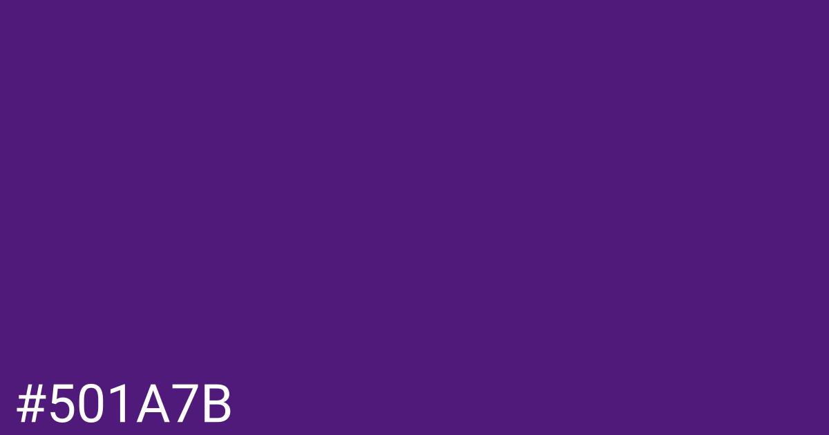 Hex color #501a7b graphic