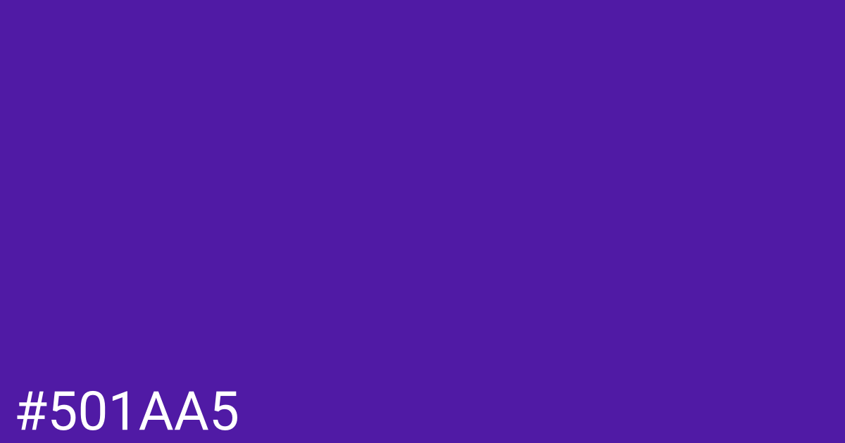 Hex color #501aa5 graphic