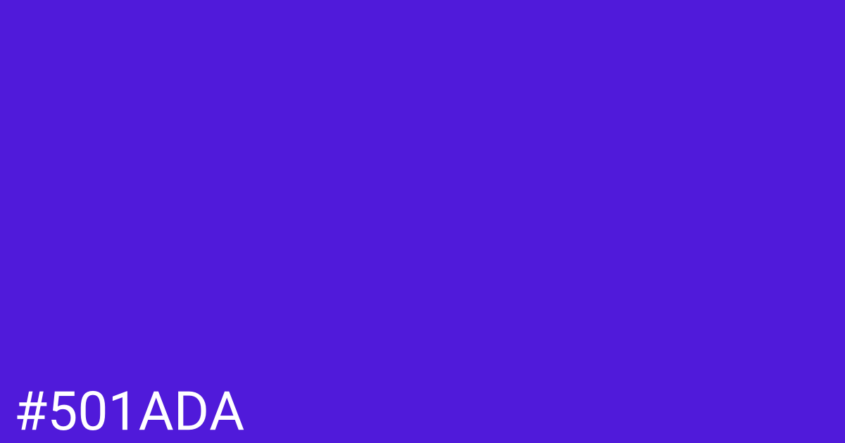 Hex color #501ada graphic