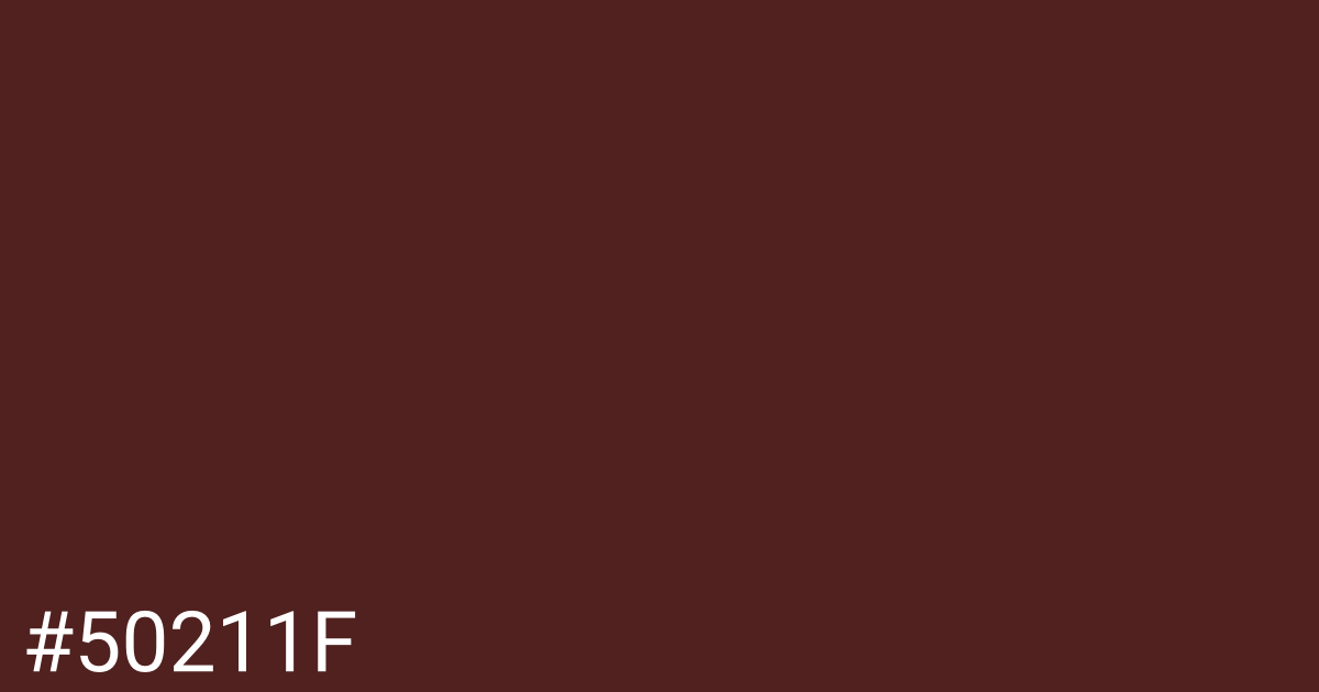 Hex color #50211f graphic