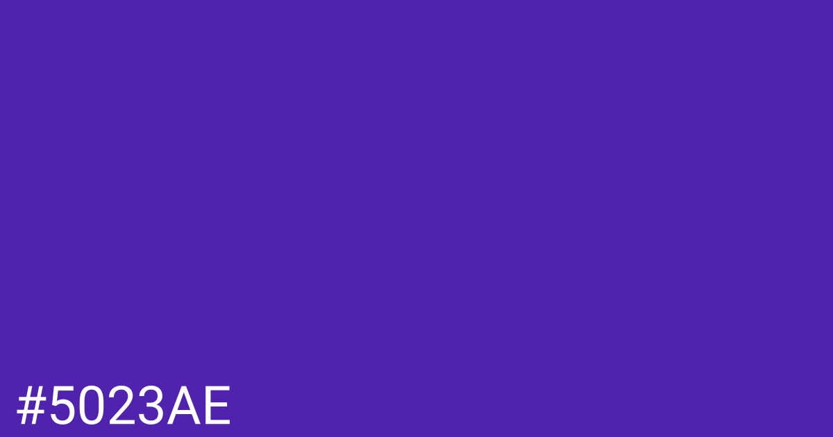 Hex color #5023ae graphic