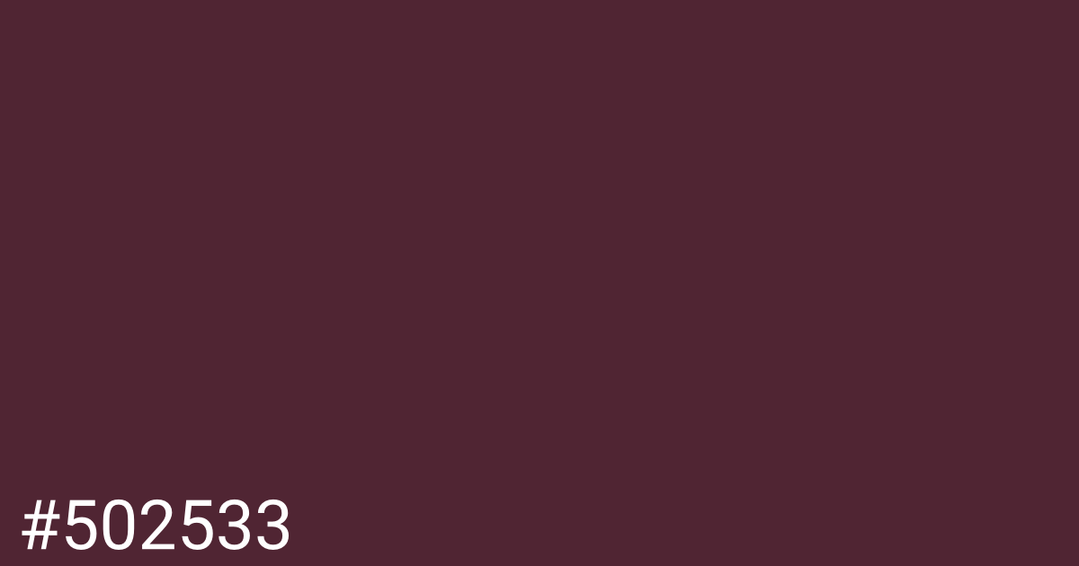 Hex color #502533 graphic