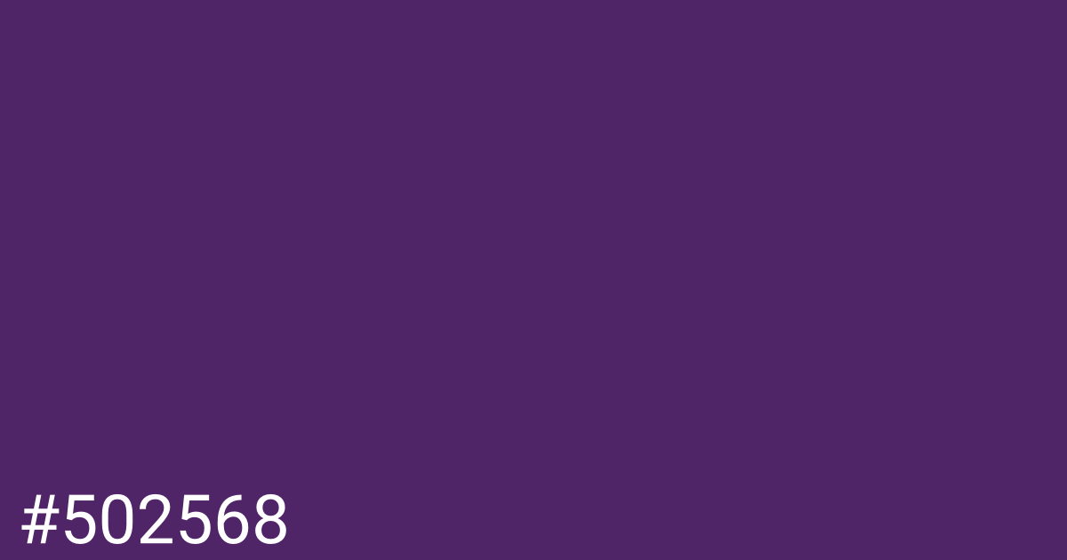 Hex color #502568 graphic