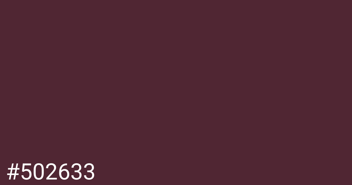 Hex color #502633 graphic