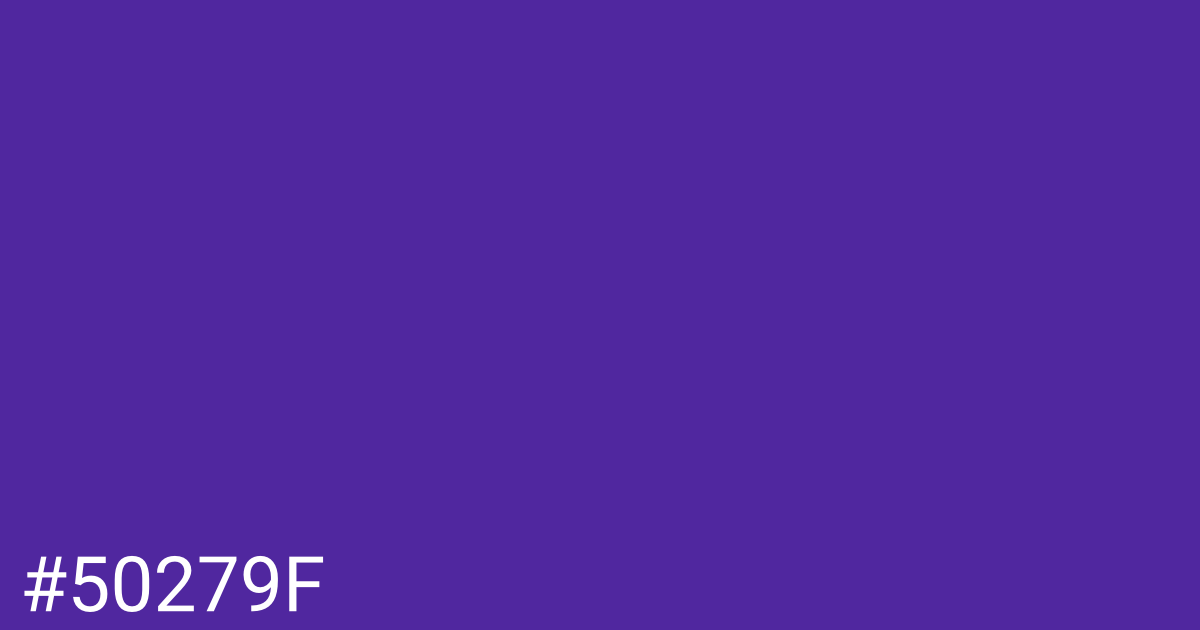 Hex color #50279f graphic