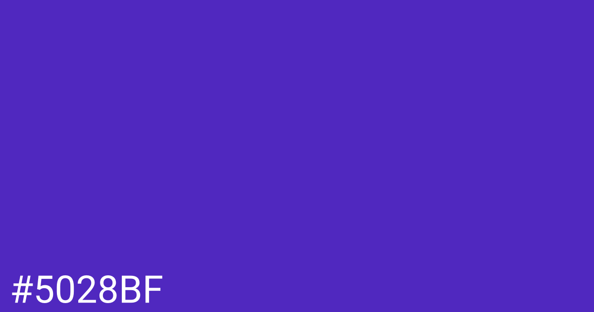 Hex color #5028bf graphic