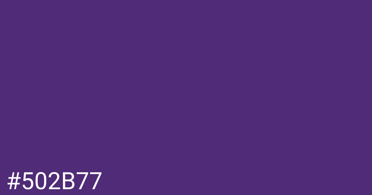 Hex color #502b77 graphic