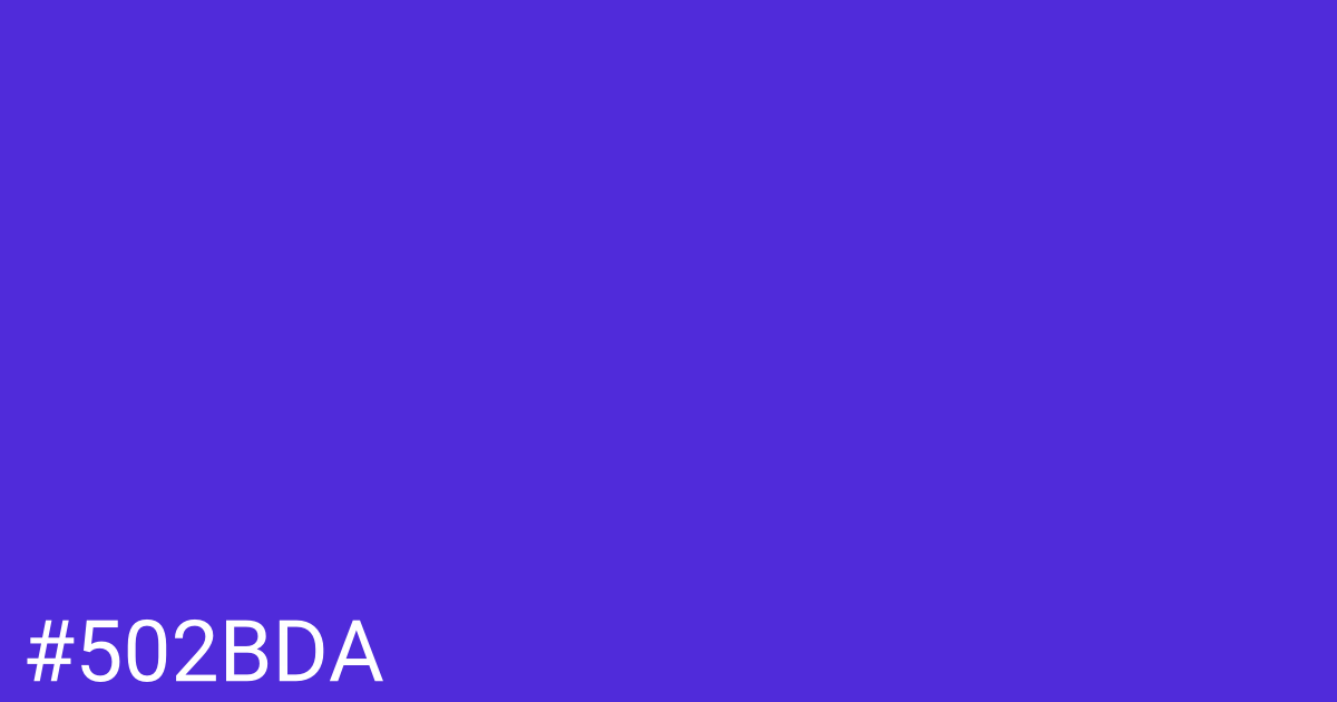 Hex color #502bda graphic