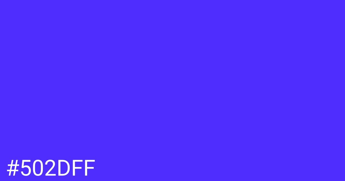 Hex color #502dff graphic